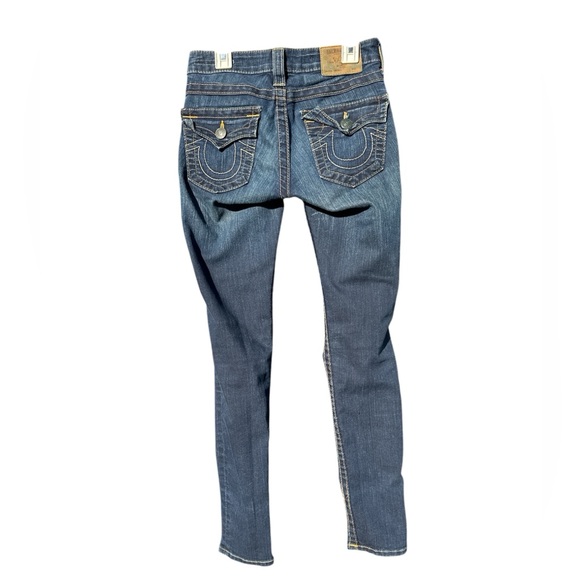 True Religion Denim - True Religion Women's Skinny Jeans – Serena Size 26, Distressed Blue Wash